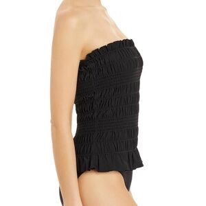 Tory Burch Costa Smocked One Piece Swimsuit Size Small